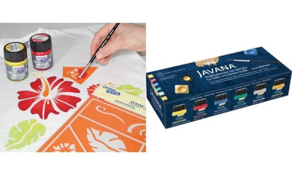 KREUL Textilfarbe JAVANA Metallic , Creativset 6 x 20 ml (57601806)