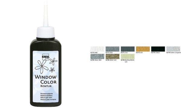 KREUL Window Color Konturenfarbe, s chwarz, 80 ml (57600291)