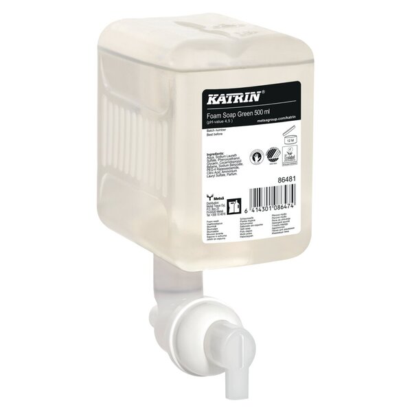 Handwaschschaum Katrin Green 500 ml Schaumseife mit integrierter Pumpe