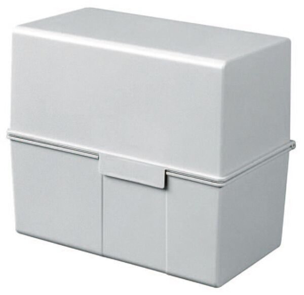 Karteibox A5 quer für 500 Karten lichtgrau 228 x 102 x 171 mm