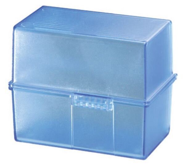 Karteibox A7 quer transluzentblau für ca. 300 Karten