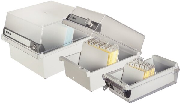 Karteikasten A5 quer grau Special Edition f.ca 900 Karten