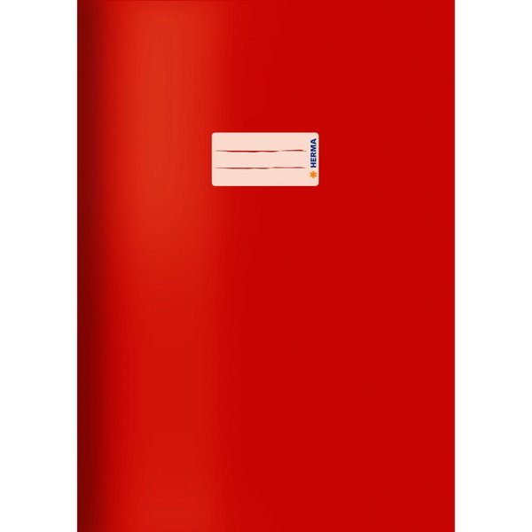 Kartonheftschoner A4, rot, mit Beschriftungsetikett