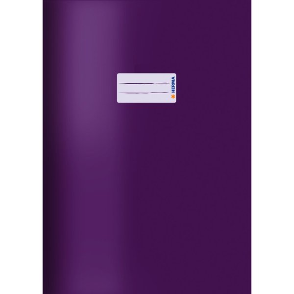 Kartonheftschoner A4, violett, mit Beschriftungsetikett