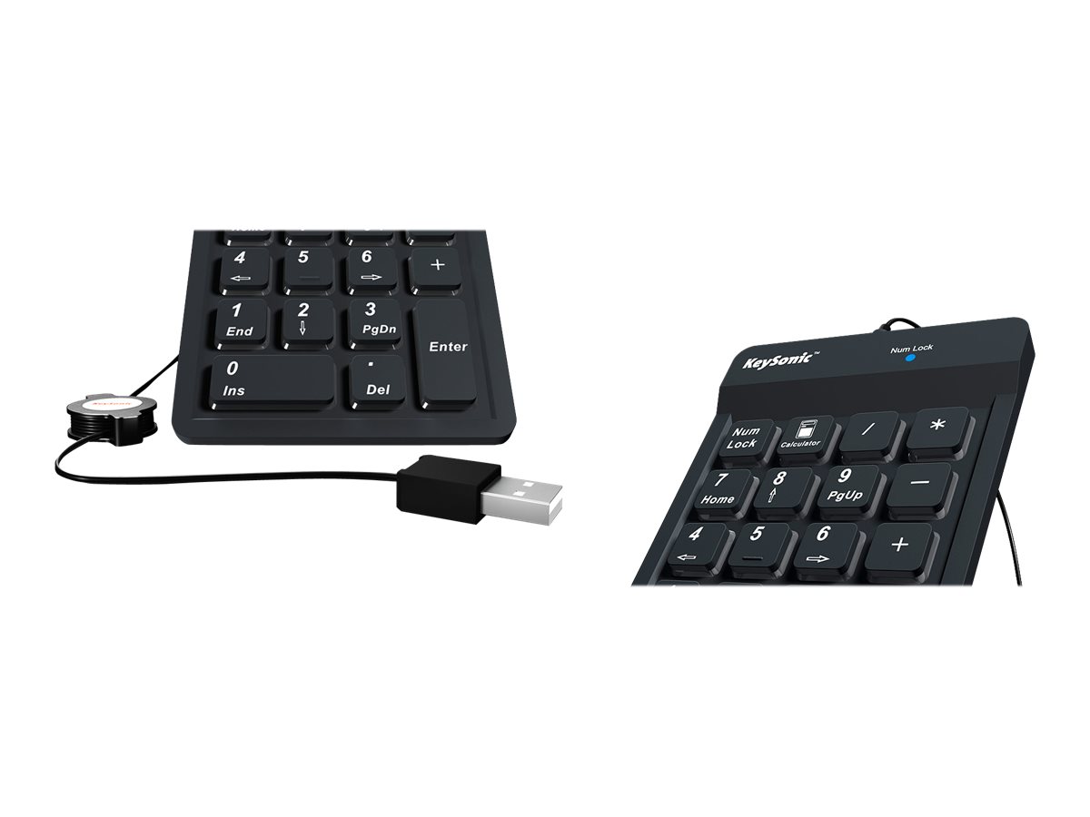KeySonic ACK 118 BK Nummerisches Keypad USB