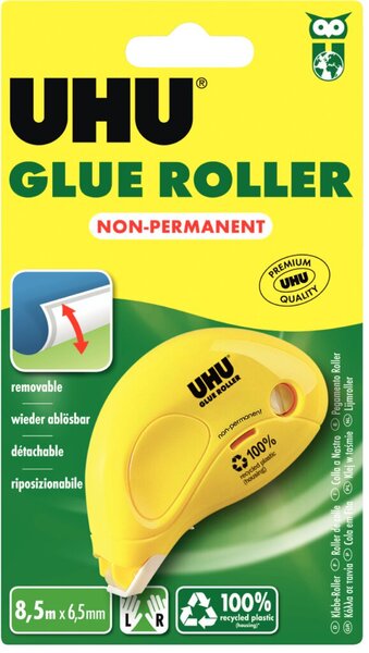 Kleberoller non-permanent, 6,5mm x 8,5m, Infokarte Kleberoller non-permanent, 6,5mm x 8,5m, Infokarte