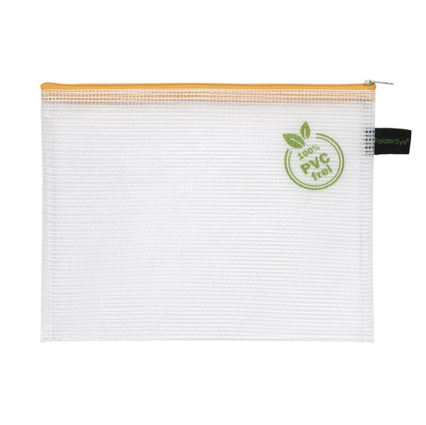 Kleinkrambeutel A5 transparent gelb Textil-Reissverschluss, PVC-frei