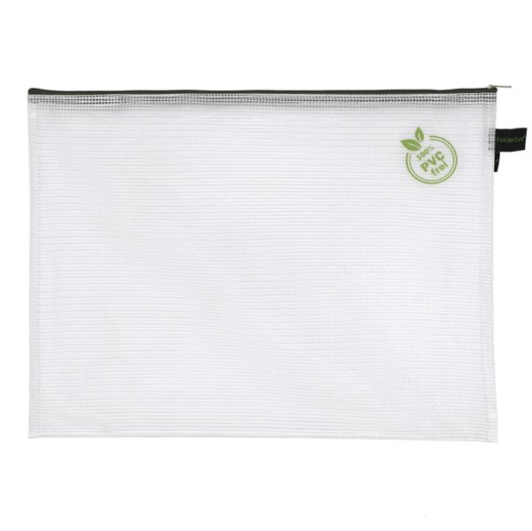 Kleinkrambeutel B4 transparent grün Textil-Reissverschluss, PVC-frei