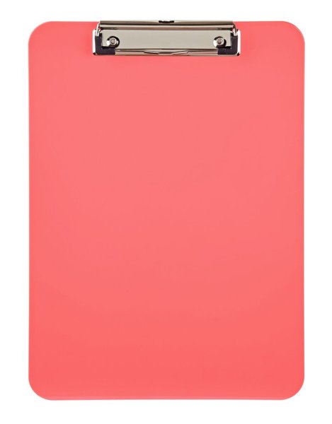 Klemmbrett A4, Kunststoff, rose Plattenstärke 3 mm, 228x315x15mm