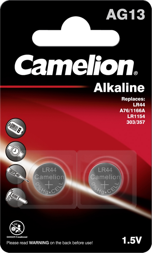 Knopfzelle(AG13) LR 44 Alkaline Camelion, Nr: 12050213 Knopfzelle(AG13) LR 44 Alkaline Camelion, Nr: 12050213