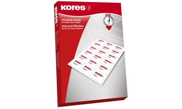 Kores CD/DVD-Etiketten, Durchmesser : 117 mm, weiß (5620352)