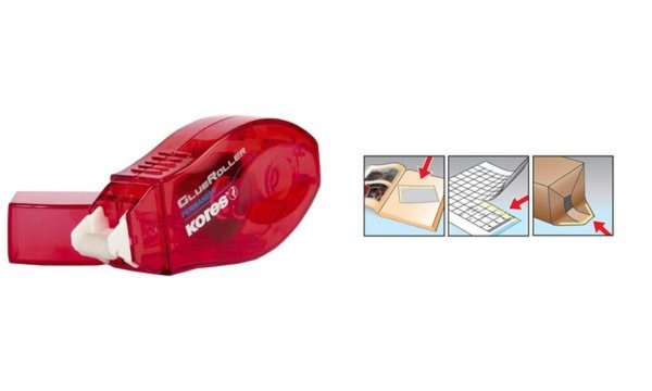 Kores Einweg-Kleberoller GLUEROLLE R, permanent, rot (5638106)