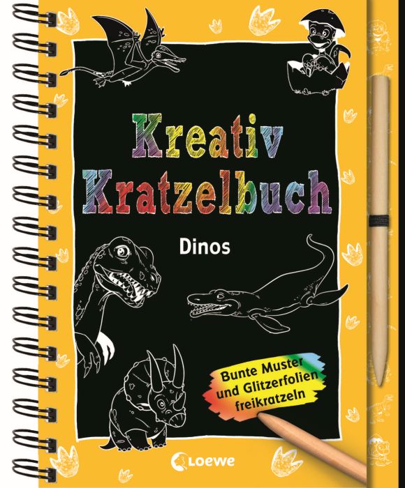 Kreativ-Kratzelbuch: Dinos, Nr: 8201