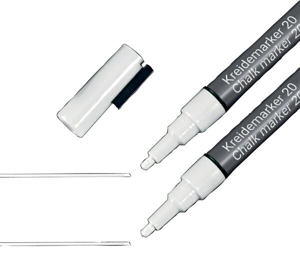 Kreidemarker/Flüssigkreide auf Wasserbasis, abwischbar, weiß