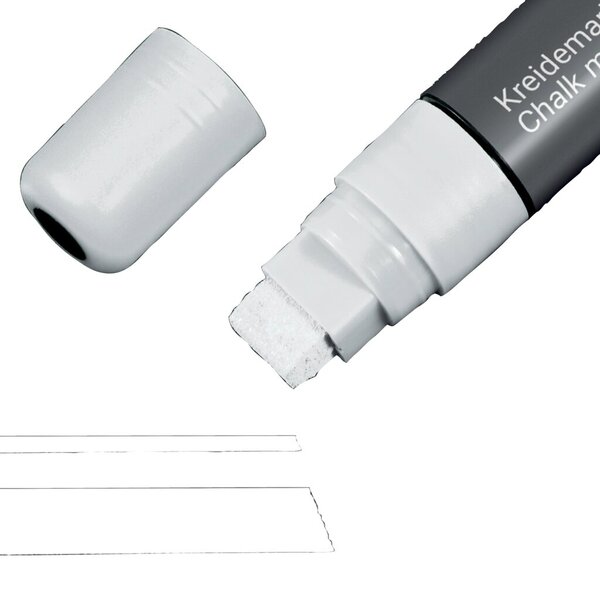 Kreidemarker 150, Keilspitze 5-15 mm weiß, abwischbar, 1 Stück