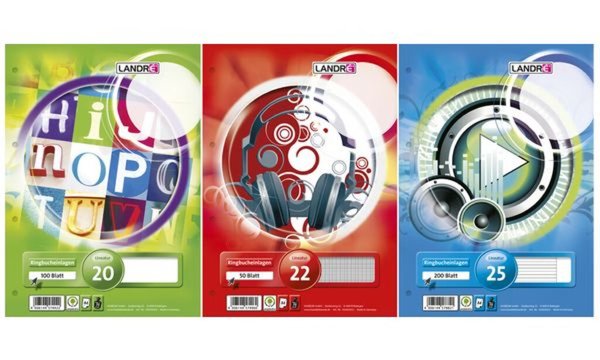 LANDRÉ Ringbucheinlagen pro terra DIN A4, blanko (5400342)