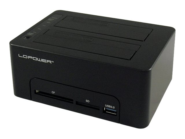 LC-POWER Dockingstation LC-Power USB 3.0 2-Bay 2,5"/3,5"HDD/SSD + Hub