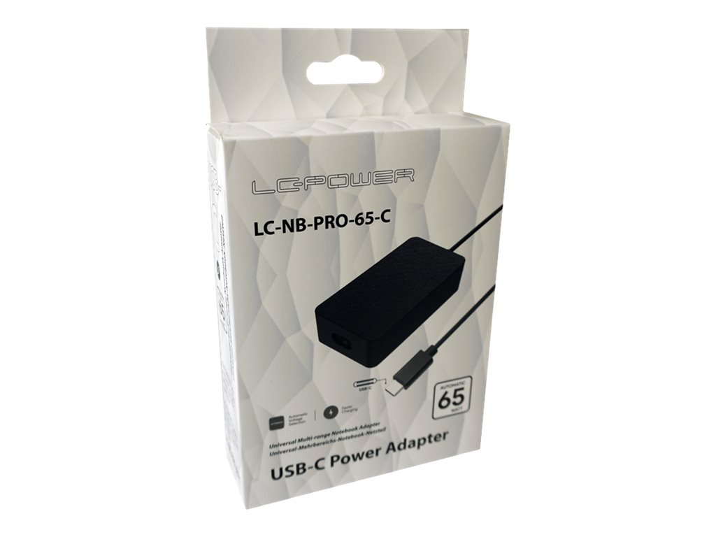 LC-POWER LC-NB-PRO-65-C - Netzteil - Wechselstrom 110-240 V - 65 Watt