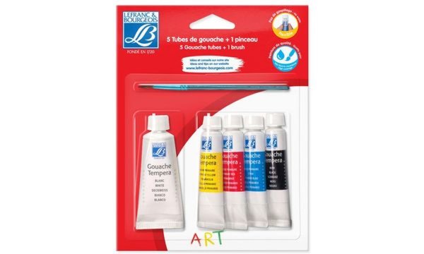 LEFRANC & BOURGEOIS Gouachefarbe, 5 er Set 4 x10ml + 1 x20ml (81700015)