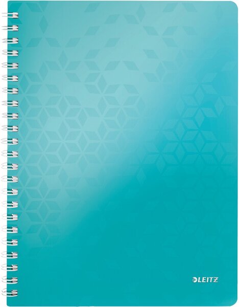 Collegeblock WOW A4 PP-Einband liniert, eisblau metallic