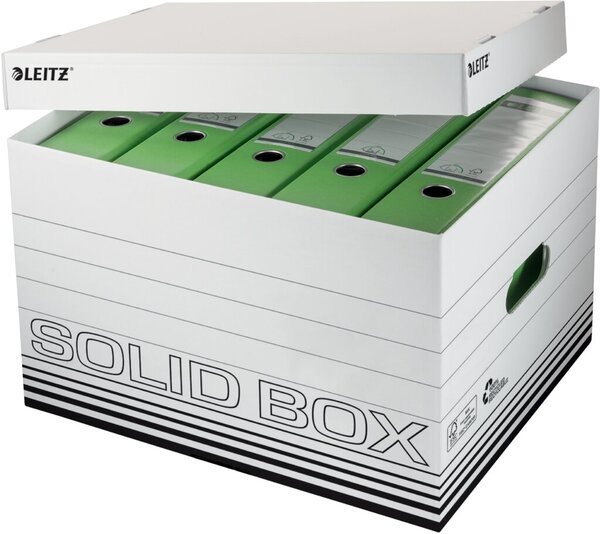 Archiv/Transportbox Solid weiß Größe L, 450x305x346mm, bis 15 kg