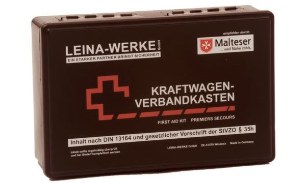 LEINA KFZ-Verbandkasten Standard, I nhalt DIN 13164, schwarz (89100071)