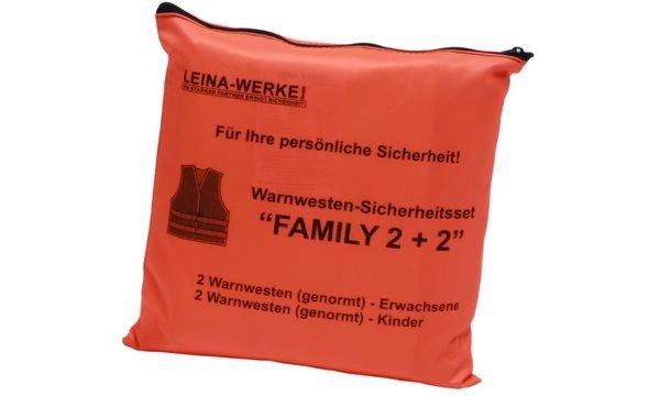 LEINA Pannenwesten/Warnwesten-Set Family 2+2, orange (8913122) LEINA Pannenwesten/Warnwesten-Set Family 2+2, orange (8913122)