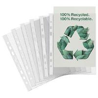 LEITZ 100 Esselte Prospekthüllen transparent genarbt; 1 Pack = 100 St.