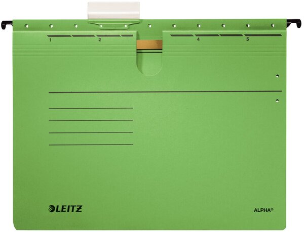 LEITZ ALPHA Hängehefter, A4, kaufmännische Heftung, grün - für den Markt: D / L