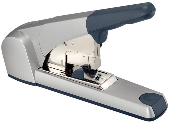 LEITZ Blockheftgerät/Superheftgerät 5553, silber Heftleistung: 120 Blatt, Einle