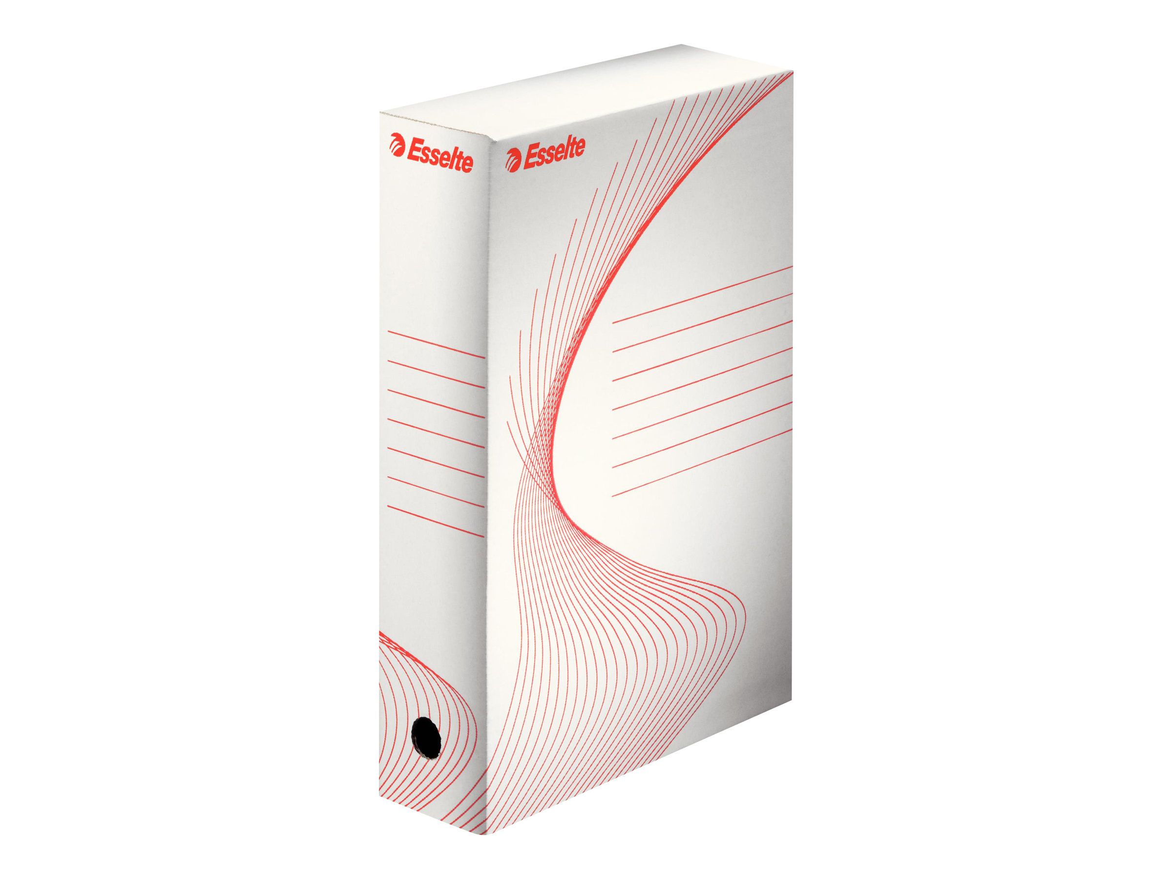 LEITZ Esselte Archiv-Schachtel, Rückenbreite: 80 mm, weiß aus Wellpappe, mit Li