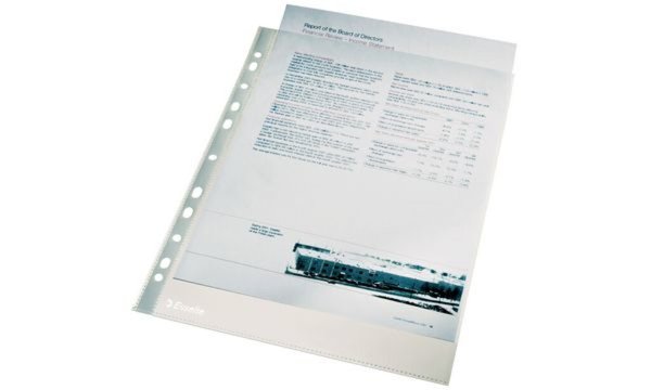 LEITZ Esselte Prospekthülle Premium, A4, PP, genarbt, 0,11 mm oben offen, dokum
