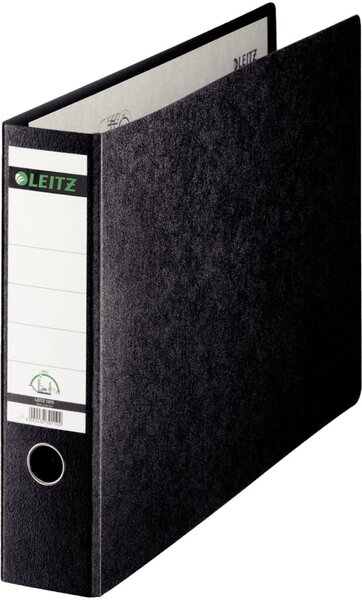 LEITZ Hartpappe-Ordner, 180 Grad, DIN A3 quer, 77 mm,schwarz Einband aus Hartpa