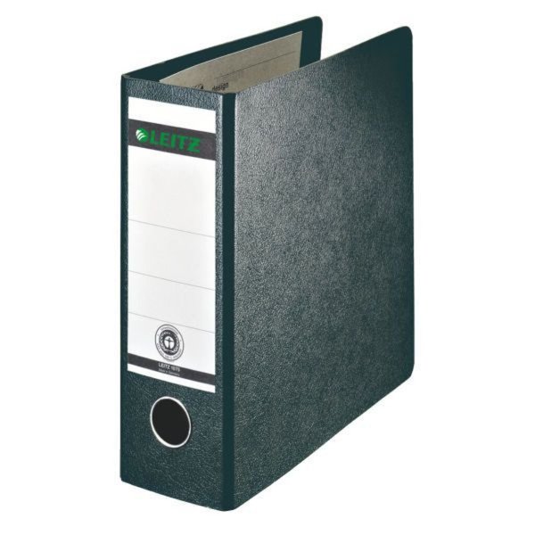 LEITZ Hartpappe-Ordner, 180 Grad, DIN A5, 77 mm, schwarz Einband aus Hartpappe,