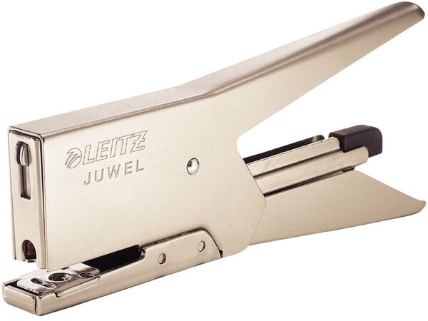 LEITZ Heftzange JUWEL 2000, Heftleistung: 12 Blatt Vollmetall, matt vernickelte