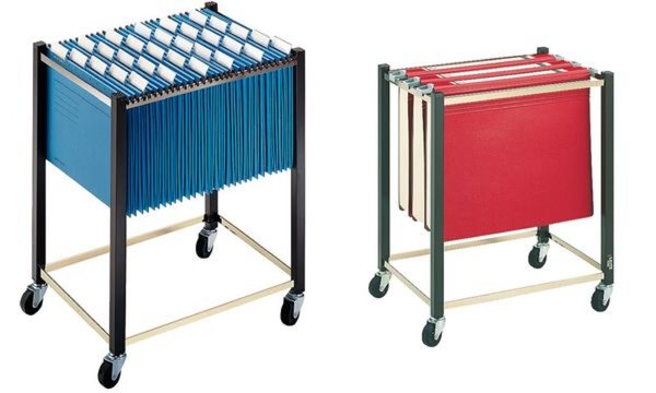 LEITZ Hängemappenwagen, DIN A4-DIN A3, 4 Lenkrollen, braun wahlweise für 1 Bahn