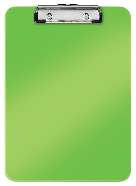 LEITZ Klemmbrett WOW, Polystyrol, grün-metallic mit Metall-Klemmmechanik, Fassu