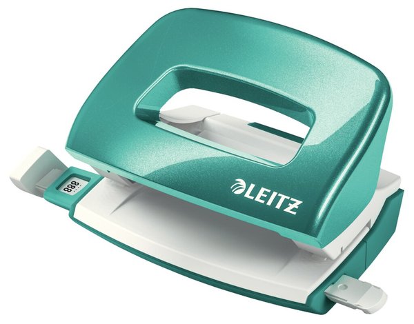 LEITZ Locher Mini Nexxt WOW 5060, eisblau Stanzleistung: 10 Blatt, Unterteil au