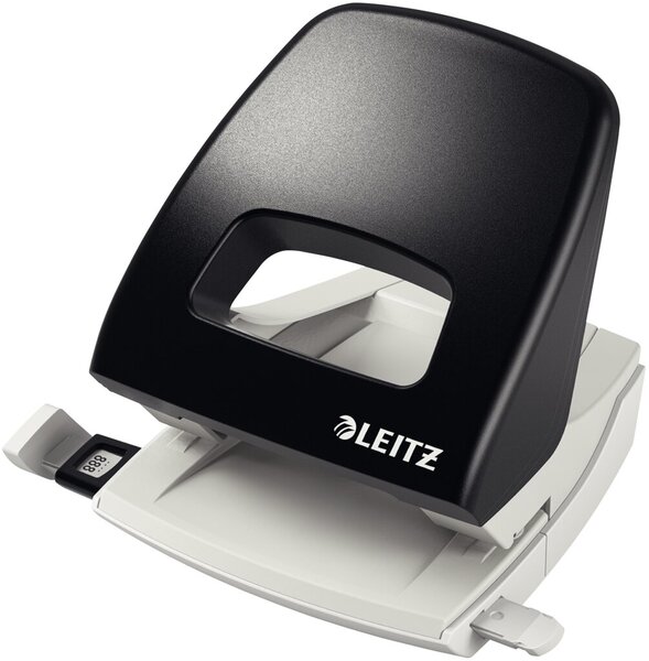 LEITZ Locher Nexxt 5005, Stanzleistung: 25 Blatt, schwarz Unterteil aus Metall,