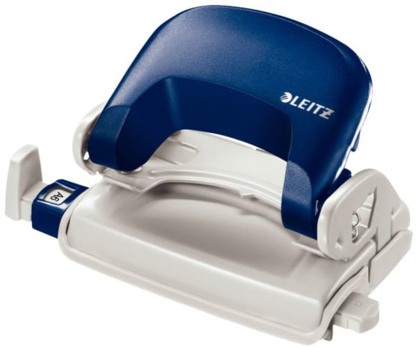 LEITZ Locher Nexxt 5058, Stanzleistung: 10 Blatt, blau Unterteil aus Metall, Ku
