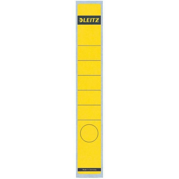 LEITZ Ordnerrücken-Etikett, 39 x 285 mm, lang, schmal, gelb passend für LEITZ S