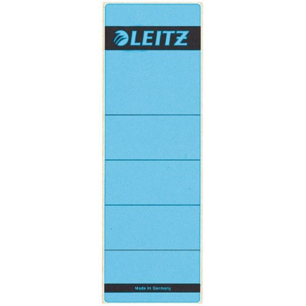 LEITZ Ordnerrücken-Etikett, 61 x 192 mm, kurz, breit, blau passend für LEITZ St