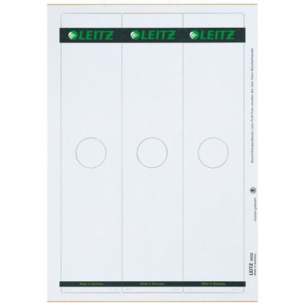 LEITZ Ordnerrücken-Etikett für Hängeordner, 61 x 279 mm lang, breit, grau, pass