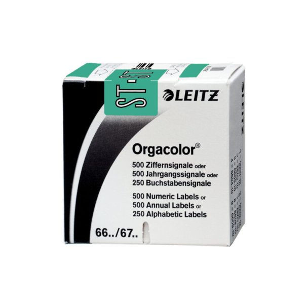 LEITZ Orgacolor - Türkis - Abgerundetes Rechteck - 30 x 23 mm - 73 x 73 x 30 mm