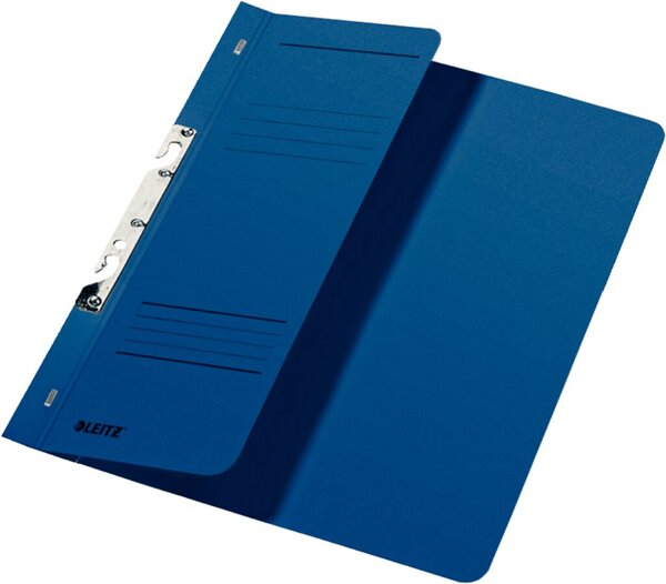 LEITZ Schlitzhefter, DIN A4, Manilakarton, blau 250 g/qm, Fassungsvermögen: 170