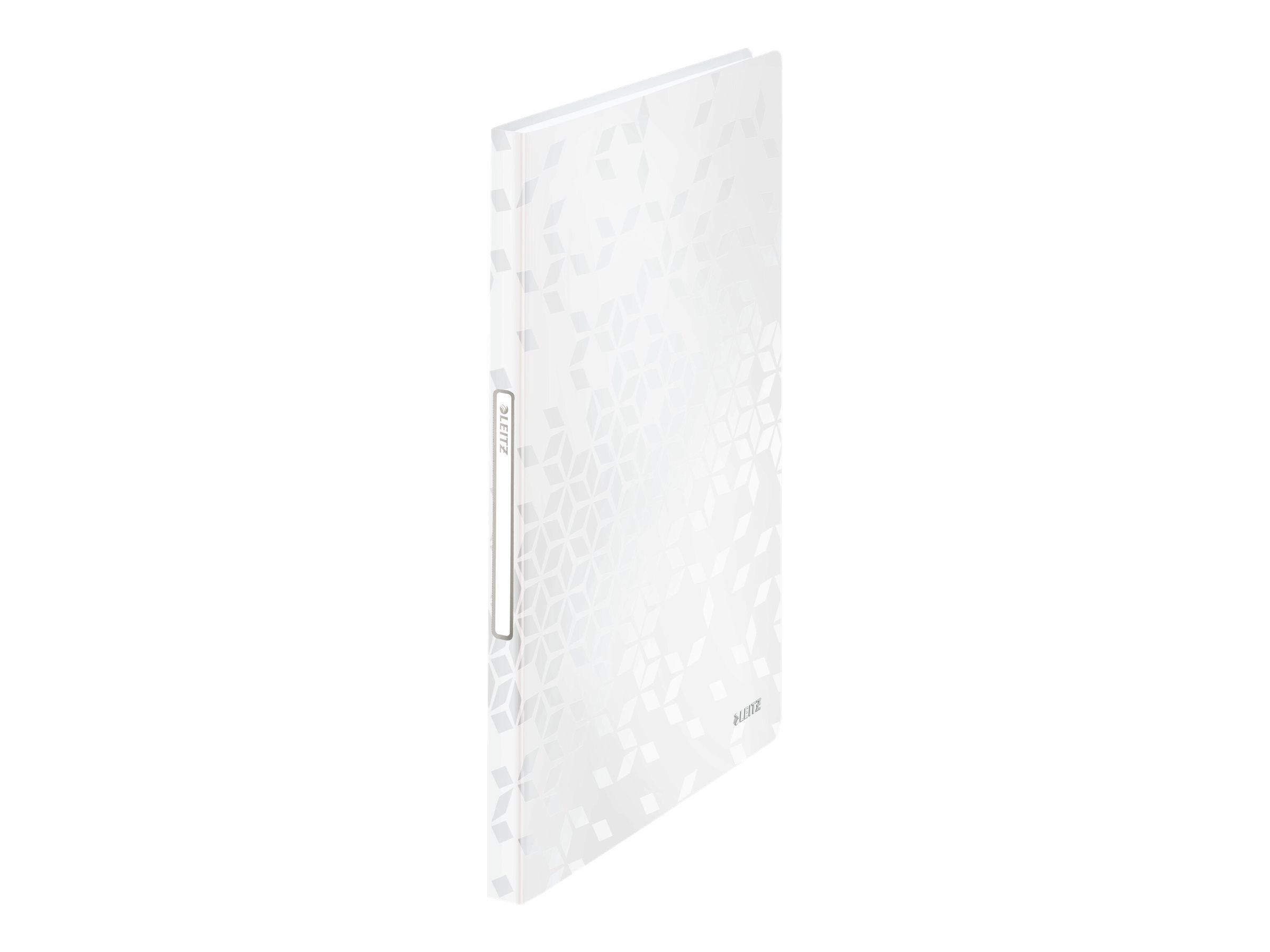 LEITZ Sichtbuch WOW, A4, PP, mit 40 Hüllen, weiß-metallic laminierte Oberfläche