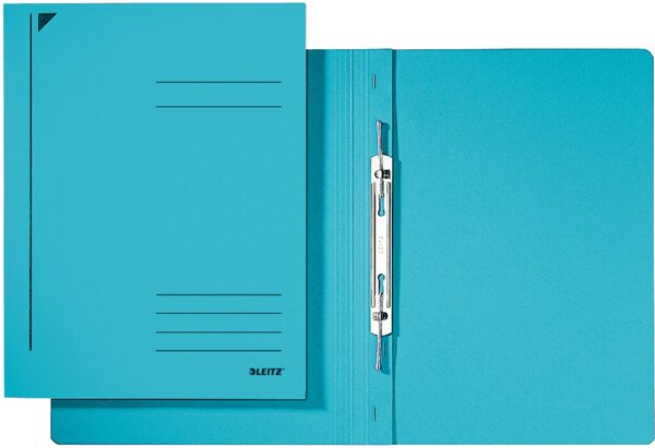 LEITZ Spiralhefter, DIN A4, Colorspankarton, blau 320 g/qm, mit Spiralmechanik 
