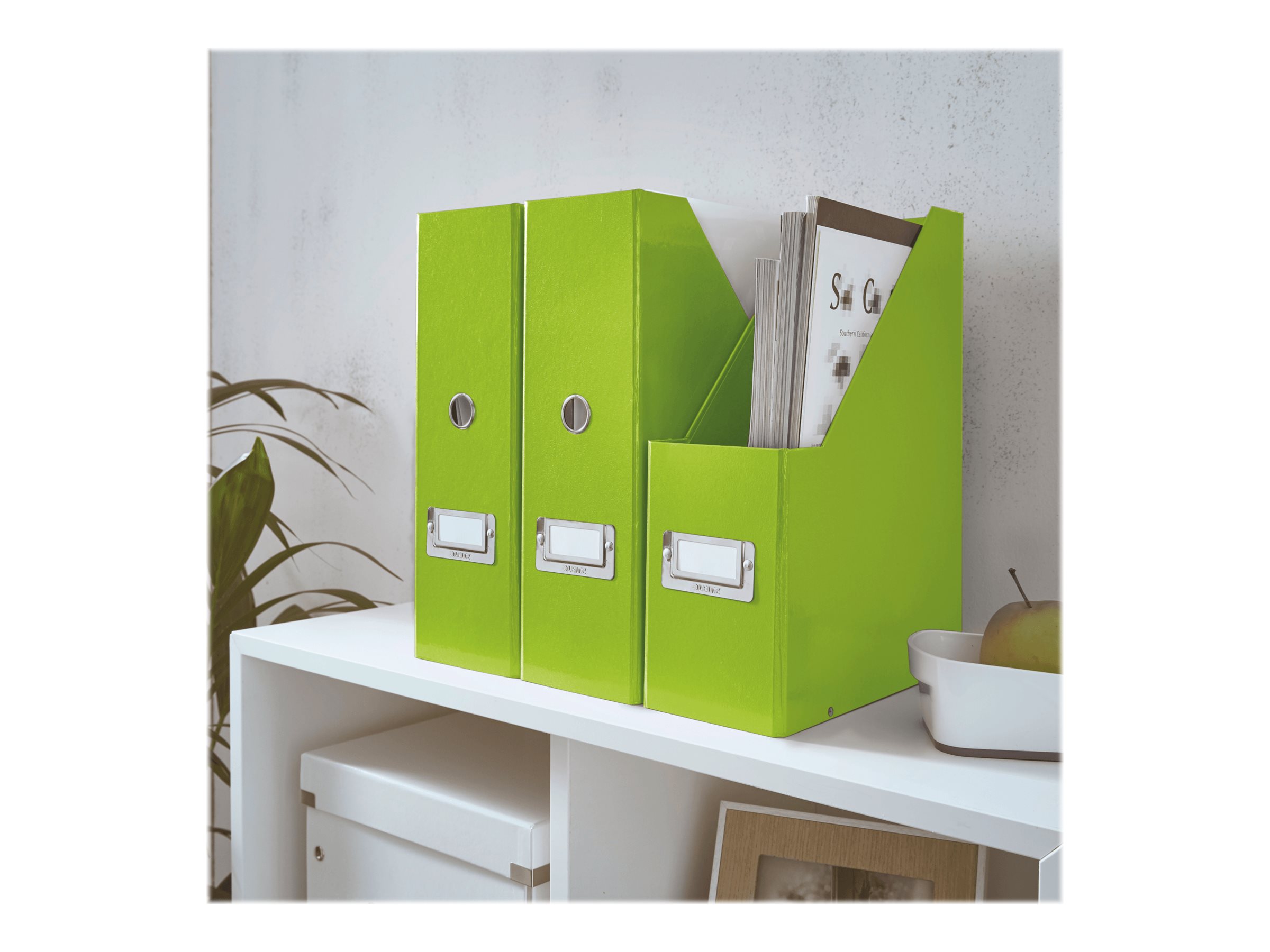 LEITZ Stehsammler Click und Store WOW, A4, Hartpappe, grün Hartpappe mit PP-Fol