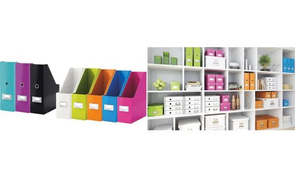 LEITZ Stehsammler Click und Store WOW, DIN A4, Hartpappe, blau Hartpappe mit PP