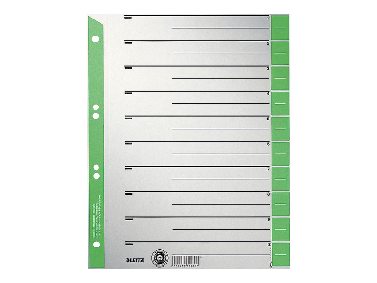 LEITZ Trennblätter,25 St. grün; 1 Pack = 25 St.